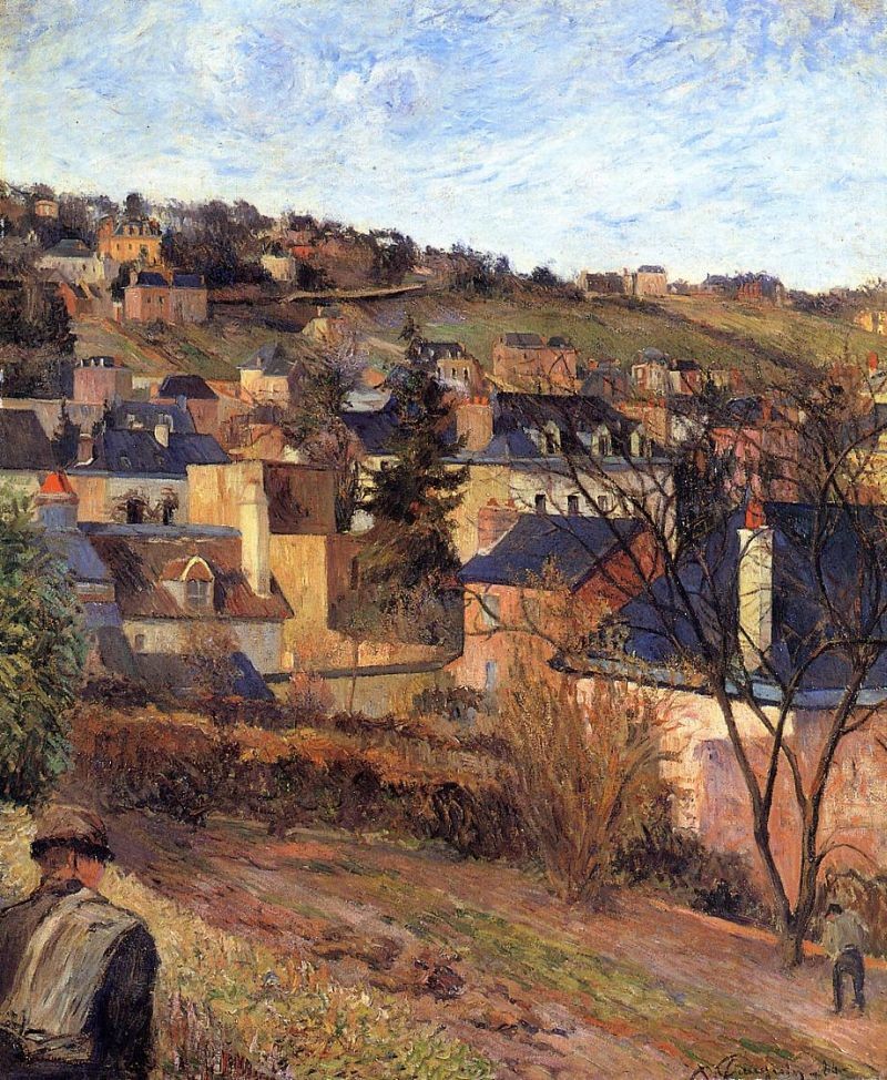 Paul Gauguin Blue Roofs Rouen